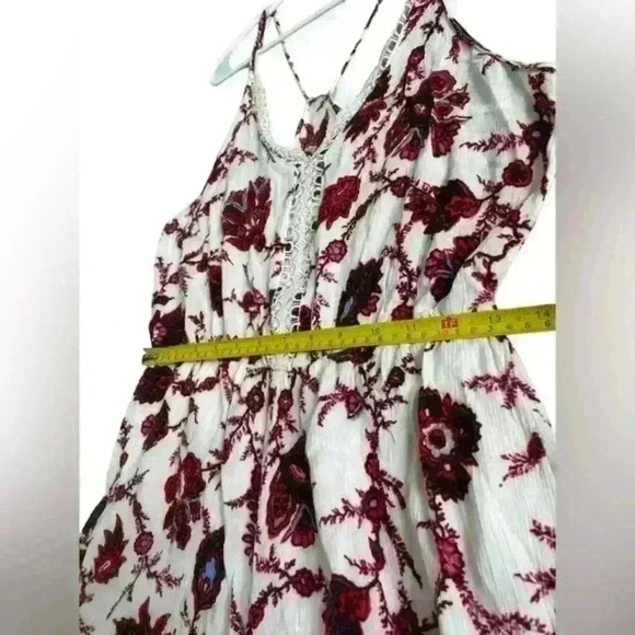 Astr Floral Print Romper - Cream and Red - Picture 8 of 16
